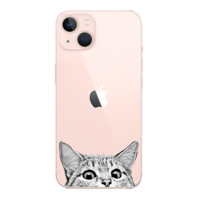 Husa iPhone 13 mini, Silicon Premium, CURIOUS CAT